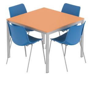 tavolo quadrato multiuso per aule e laboratori scolastici